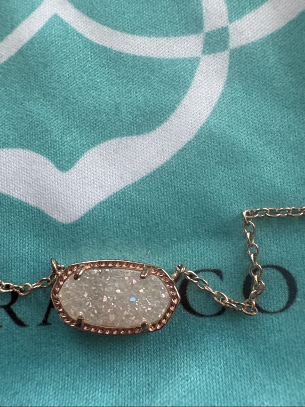 Kendra Scott Rose Gold Druzy Necklace and Bracelet - Picture 2 of 6